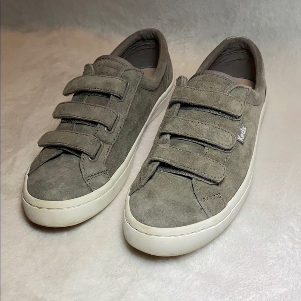 KEDS Velcro Taupe Suede Sneaker